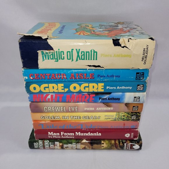 Piers Anthony Xanth Set 9 Hardcover Book Club Lot Fantasy Books - Picture 2 of 2
